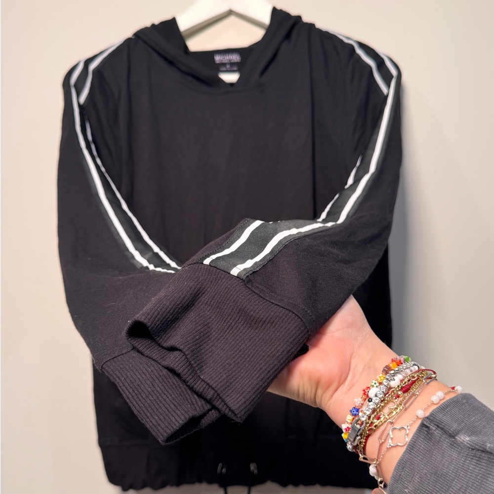 LAST CHANCE Black Cotton MK Sweater - Picture 4 of 5
